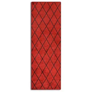 Karat Teppich Teppichläufer mit Muster, schalldämmend rot 80 cm x 200 cm
