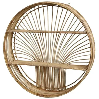 Chic Antique Wandregal Rattan Goa Scandi Bohemian Rund 60cm
