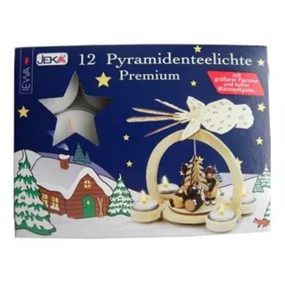 EWA Kerzen Pyramiden-Teelichte Premium 12 St. weiß
