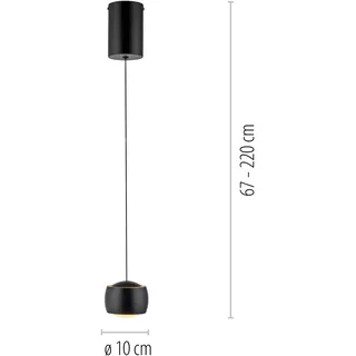 just light. Ballini 5-flg. 220 cm schwarz