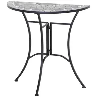 Siena Garden Como Gartentisch 70 x 35 x 71 cm schwarz/grau