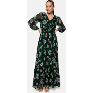 Zero Maxikleid Blumen Grün 38