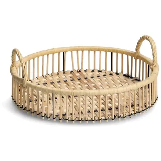 Zeller Dekotablett Rattan, Ø 32 cm, Dekoration