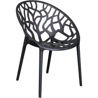 LC Garden VOMO Stapelstuhl 60,5 x 58 x 79 cm schwarz