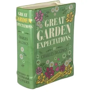 Heaven Sends Buchvase aus Keramik - Große Gartenerwartungen - Dekorative Grüne Vase in Buchform für Blumen & Wohnkultur - Einzigartiges Geschenk für Gartenliebhaber & Bücherwürmer