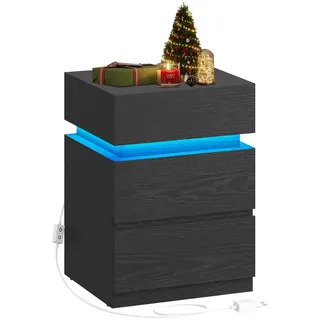 VASAGLE Nachtschrank SMARTIE 40 x 40 x 55 cm Schwarz
