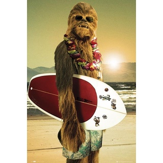 Star Wars Close Up Poster Chewbacca Surfin' (61 cm x 91,5 cm) + Ãœ-Poster
