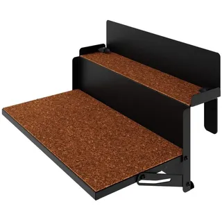 letti moderni Balkonhängetisch 35 x 48 x 29 cm Schwarz