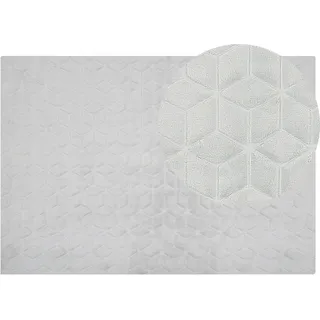 Beliani Thatta Shaggyteppich 160 x 230 cm Grau/Silber
