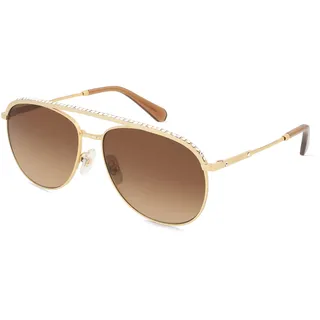 Swarovski SK7005 Damen-Sonnenbrille Vollrand Pilot Metall-Gestell, gold