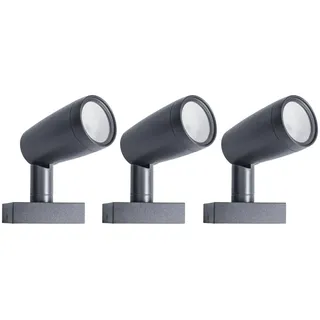 LEDVANCE Smart + WiFi LED Gartenstrahler Garten Spot 3er Set dunkelgrau 478497