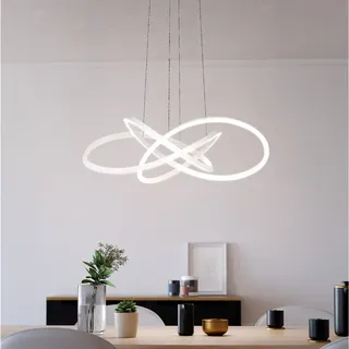 EGLO Riaza 1-flg. 90 cm Aluminium/Weiß
