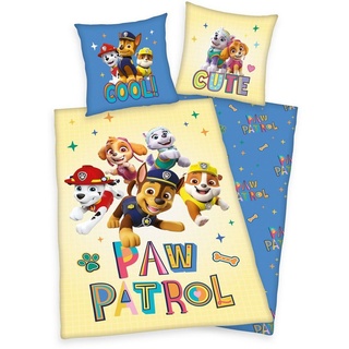 Kinderbettwäsche »Paw-Patrol«, PAW PATROL, Linon, mit tollem Paw Patroll Motiv blau|bunt