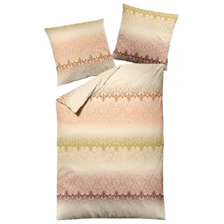 Dormisette Bettwäsche Dormisette Fein Biber Bettwäsche 155x220 Ornamente gelb orange beere, Biber, 2 teilig bunt