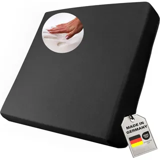 Supply24 since 2004 Orthopädisches Anti Dekubitus Viscoschaum Sitzkissen 40x40x10 cm – Made in Germany | Ergonomisch & druckentlastend | RG 60 (weich) Polyesterbezug