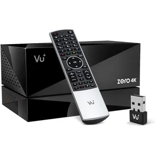 VU+ Zero 4K Combo BT Kabel- und Antennen-Receiver Premium-Plus-Komplettpaket UHD 2160p inkl. PVR-Kit mit 1 TB Festplatte – DVB-C/T2 Hybrid-Tuner, HDR10, HLG, CI+ Slot, Linux Enigma2, BT-FB