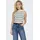 Stricktop S/L TOP KNT NOOS Damen Gr XL schwarz-weiß cloud dancer stripes schwarz Sweatware Obermaterial 65 Viskose 35 Nylon gestreift slim fit kurz Rundhals Tops Stricktop