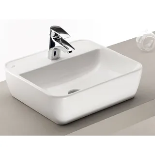 freiraum Aufsatzwaschbecken Davos, Aufsatzbecken aus Keramik. Breite 45 cm, Höhe 14 cm, Tiefe 42 cm
