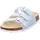 Fussbettpantoffel Hellblau/Silber 24