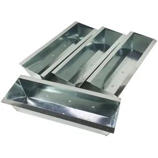 sesua Blumenkasten Zink Pflanzkasten f. Europalette Metall verzinkt 39x13x9cm Blumentopf (4 St)