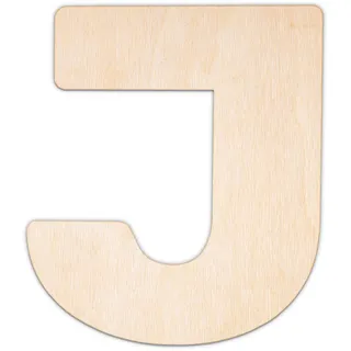 Creative Deco Personalisierte Holzbuchstaben J aus Sperrholz oder MDF | Alphabet | 5-100 cm | Ihr Text Buchstaben Holz für Türschild | Lasergeschnittene Sperrholzausschnitte für Decoupage, zum Basteln