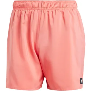adidas Men's Solid CLX Length Swim Shorts Badehose, Preloved Scarlet/White, L