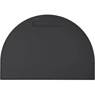 Eglooh - Diana - Schreibtischunterlage aus Leder Schwarz cm 80x50 - Mit halbrunder Form, Stiftfach und Handwerkliche Nähte - Made in Italy