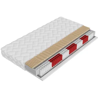 Mirjan24 Federkernmatratze, Weiß, Textil, H3, Rechteckig, 80x200 cm, Schlafzimmer, Matratzen Shop, Matratzen, Taschenfederkernmatratzen