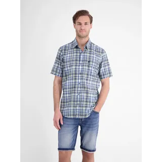 Lerros Karohemd Kurzarmhemd Blau 3XL
