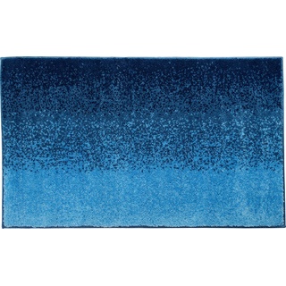 Erwin Müller Badematte, Badteppich Uni blau Größe 70x120 cm Katerini - herrlich weich und flauschig, rutschhemmend, für Fußbodenheizung geeignet (weitere Größen)