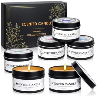 luxuskollektion Duftkerzen Geschenkset 6 schwarz
