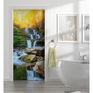MyMaxxi Dekorationsfolie Türtapete Türposter Türfolie selbstklebend Wellness Türaufkleber Folie, (Wellness 01, 1St.}, Klebefolie Tür aufgerollt), Selbstklebend