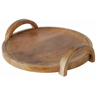 Boltze Tablett Aus Mangoholz Julina, Ø 35 Cm