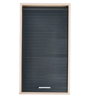 SIMMOB Rollladenschrank COOK074CNN Küchenschrank Oberschrank Hängeschrank mit Rollladentür Eiche schwarz