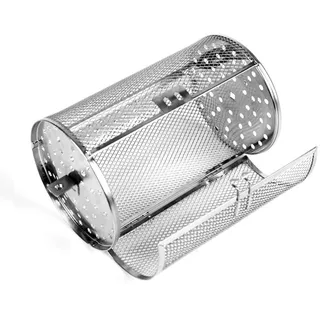 Grill BBQ Rotisserie Spieß Rod Korb Kaffeebohnen Erdnuss Edelstahl Dreh Runde Backformen Ofen, Edelstahl Grillkorb BBQ Korb Backofen Korb 23 * 14 * 14 cm