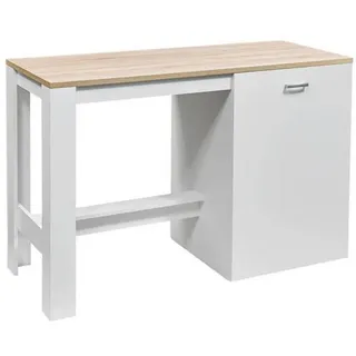 MID.YOU Kücheninsel, Weiß, Sonoma Eiche, Kunststoff, nur wie online abgebildet bestellbar, 138x91x56 cm, Küchen, Küchenmöbel, Kücheninseln