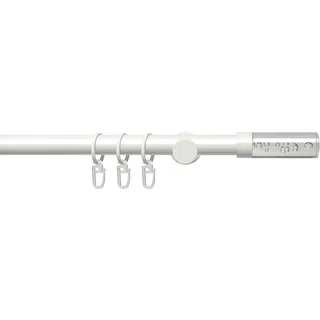 LIEDECO Vorhangstange Zylinder 1-läufig Ø 20 mm 120 cm Weiß