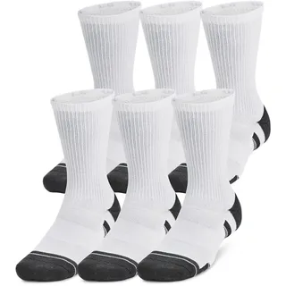 Under Armour Performance Tech-Crew Socken 6er Pack Weiß 36,5-42