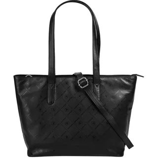 Shopper BRUNO BANANI Gr. B/H/T: 41 cm x 25 cm x 15 cm onesize, schwarz Damen Taschen Handtaschen echt Leder