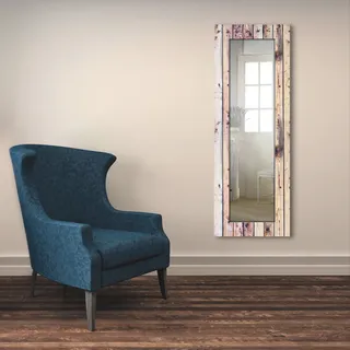 Dekospiegel ARTLAND "Weißer Vintage-Hintergrund" Spiegel Gr. B/H/T: 50,4 cm x 140,4 cm x 1,6 cm, beige (naturfarben) Dekospiegel vintage, Shabby Chic, Wandspiegel, Ganzkörperspiegel
