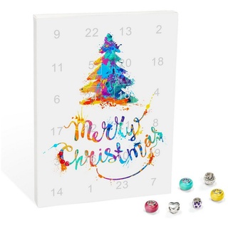 VALIOSA Schmuck-Adventskalender Merry Christmas Mode-Schmuck Adventskalender (24-tlg), 24-teilig (1 Set) bunt