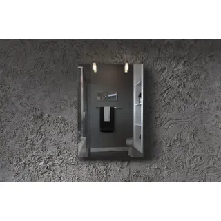 Beleuchteter LED Badspiegel Leuchtspiegel Mit Polierter Kante Nach Maß Casata mit 2 Lampen - 120 x 80 cm