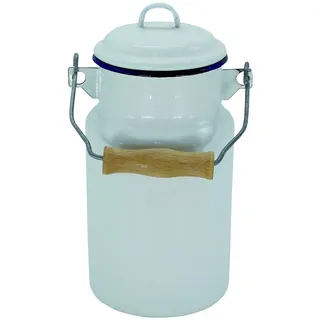 Krüger Karl Krüger Husum Milchkanne, Emaille, weiß, 1 Liter