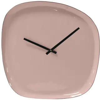 Wanduhr, Rosa, Metall, 42x42x4 cm, Dekoration, Uhren, Wanduhren