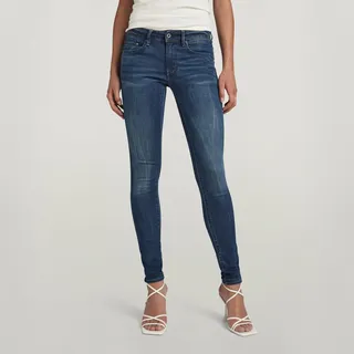 G-Star Midge Zip Mid Waist Skinny Jeans Dark Aged 24 30