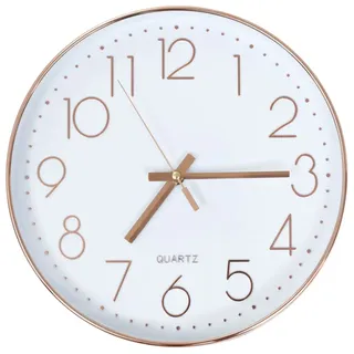 Décoshop26 - 30 cm Wanduhr in Roségold DEC022264 DEC022264