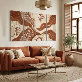 Bild Nalinola, Rahmen Aus Stoff, Veredeltes Holz, Rahmen Aus Veredeltem Holz, 90x90h Cm, Mehrfarbig