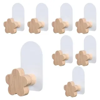 Jooehyer 8 Geformte Haken, Dekorative Haken für Kinderzimmer, Kleiderhaken Aus, Selbstklebende Wandhaken zum Aufhängen Von Mänteln und Kleidung, A