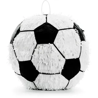 Partydeco Piñata 35 cm Fußball Schwarz/Weiß
