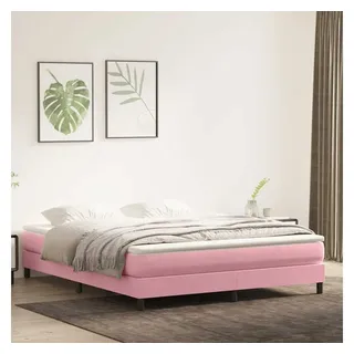 vidaXL Boxspringbett ohne Matratze Rosa 180x220 cm Samt